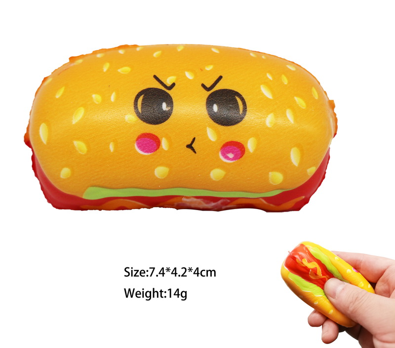 PU Squeeze Slow Rising Cute  Face  Humburger