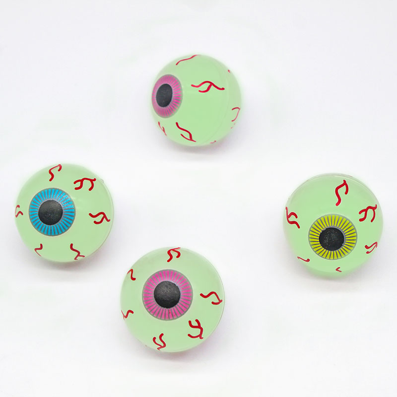 Glow-in-the-dark red blood crystal mud eyeball