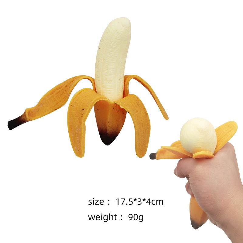 TPR Squishy Peeled Banana