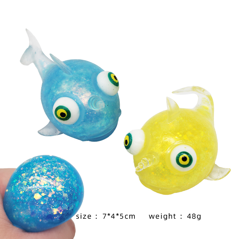 TPR Squeeze Unicorn Fish Stress Ball